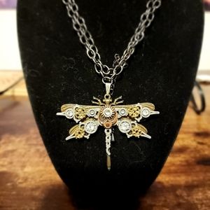 Dragonfly Steampunk Necklace